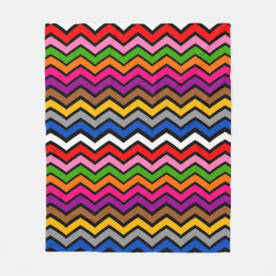 Mehrfarbig Zigzag Zickzack Black Design Fleecedecke