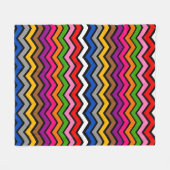Mehrfarbig Zigzag Zickzack Black Design Fleecedecke (Vorderseite (Horizontal))