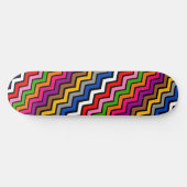 Mehrfarbig Zigzag Zickzack Black Design Skateboard (Horizontal)