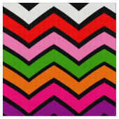 Mehrfarbig Zigzag Zickzack Black Design Stoff (Nahaufnahme)