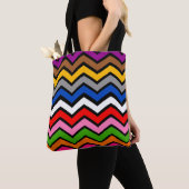 Mehrfarbig Zigzag Zickzack Black Design Tasche (Von Nahem)