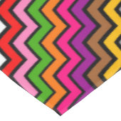 Mehrfarbig Zigzag Zickzack Black Design Tischdecke (Schrägansicht)