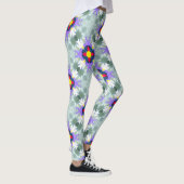 mehrfarbige 4-Punkte-Sterne schwebend Leggings (Rechts)