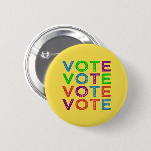 mehrfarbige ABSTIMMUNG Button (Vorne & Hinten)