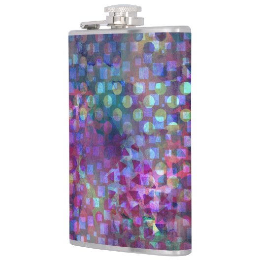 Mehrfarbige abstrakte Digital-Kunst Flachmann (Links)