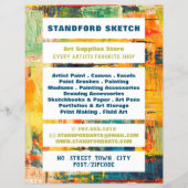 Mehrfarbige Abstrakte Farbe, Kunsthandwerksgeschäf Flyer (Vorne)