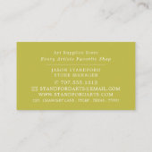 Mehrfarbige Abstrakte Farbe, Kunsthandwerksgeschäf Visitenkarte (Rückseite)