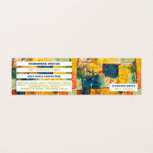 Mehrfarbige Abstrakte Farbe, Kunsthandwerksgeschäf Visitenkarten (Außenseite Aufgefaltet)