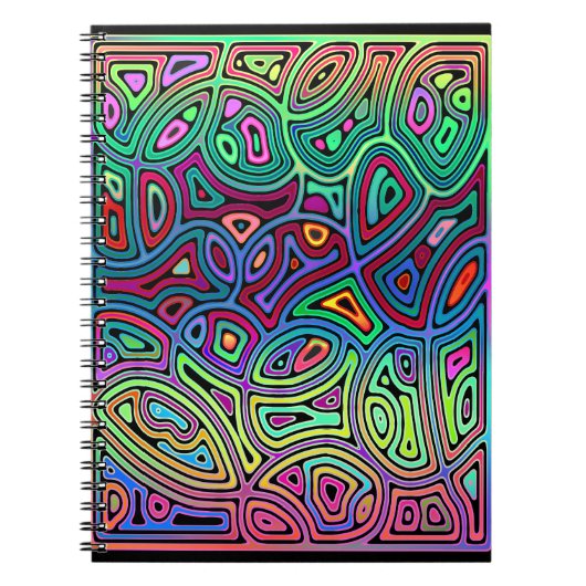 mehrfarbige abstrakte Formen Notizblock (Vorderseite)