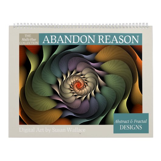 Mehrfarbige Abstrakte Fraktal 2026 Kalender (Titelbild)