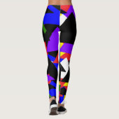 mehrfarbige Abstrakte Leggings (Rückseite)