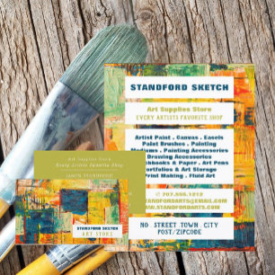 Mehrfarbige abstrakte Malerei, Kunstbedarfsgeschäf Flyer