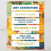 mehrfarbige Abstrakte Malerei, Künstlerausstellung Flyer (Vorne)