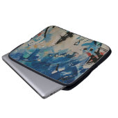 mehrfarbige abstrakte Mauer Laptopschutzhülle (Vorne Knopf)