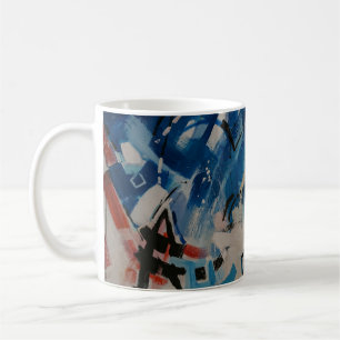 mehrfarbige abstrakte Wand Kaffeetasse
