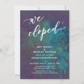 Mehrfarbige Abstrakte Wir haben Skript-Empfang Einladung (Vorderseite)