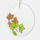 mehrfarbige Ahorn-Blätter Rot-Gelb-Orange-Blätter Keramik Ornament (Links)
