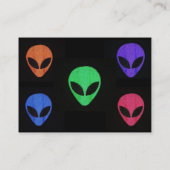 Mehrfarbige ALIEN FACE-Visitenkarten Visitenkarte (Rückseite)