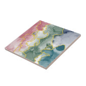 Mehrfarbige Alkoholtinte Fluid Geode Achat Fliese (Seite)