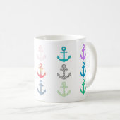 Mehrfarbige Anker Kaffeetasse (VorderseiteRechts)