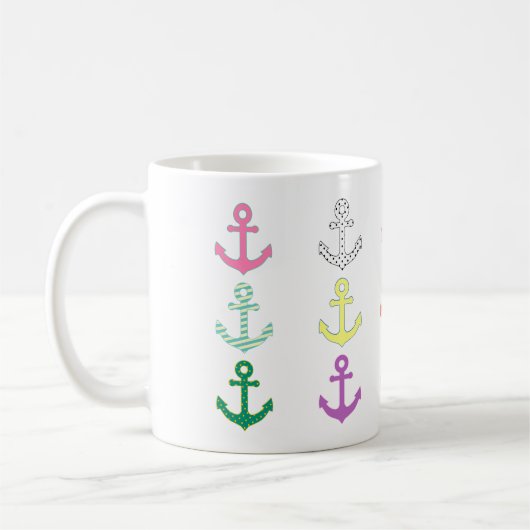 Mehrfarbige Anker Kaffeetasse (Links)