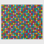 Mehrfarbige Äpfel Geschenkpapier (Flach)