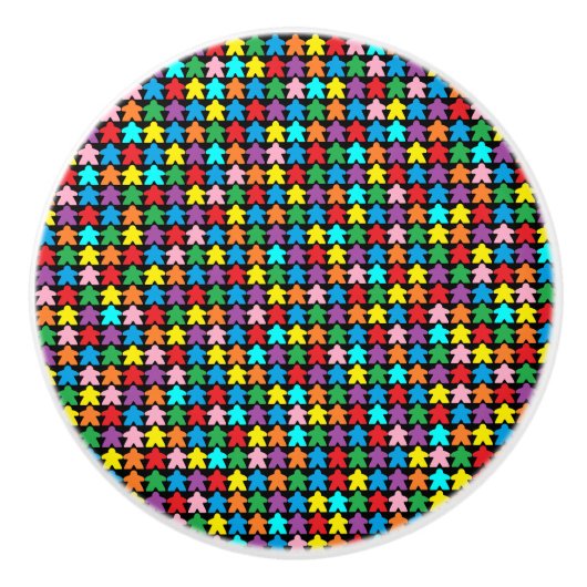 Mehrfarbige Äpfel Keramikknauf (Vorderseite)