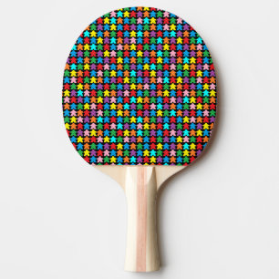 Mehrfarbige Äpfel Tischtennis Schläger