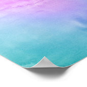 Mehrfarbige Aquarellfarbe Duo Abstrakte Malerei Poster (Ecke)