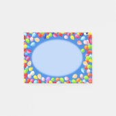 Mehrfarbige Ballons auf hellblau Post-it Klebezettel (Vorderseite)