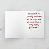 mehrfarbige Bäume Feiertagskarte (Innenseite)