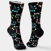 Mehrfarbige Beeren, einfaches Muster Retro-60 Socken (Gewinkelt)