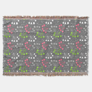 Mehrfarbige Beerenstromretro 60er Decke