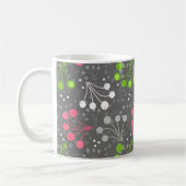 Mehrfarbige Beerenstromretro 60er Kaffeetasse (Links)