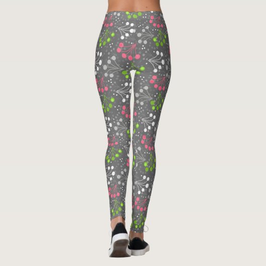 Mehrfarbige Beerenstromretro 60er Leggings (Rückseite)