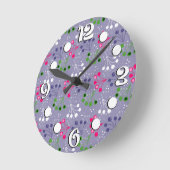 Mehrfarbige Beerenstromretro 60er Runde Wanduhr (Winkel)