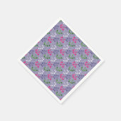 Mehrfarbige Beerenstromretro 60er Serviette (Ecke)