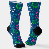 Mehrfarbige Beerenstromretro 60er Socken (Gewinkelt)