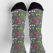 Mehrfarbige Beerenstromretro 60er Socken (Oben)