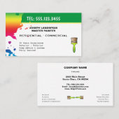 mehrfarbige Bildlobs für Maler  Visitenkarte (Vorne/Hinten)