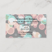 Mehrfarbige Blasen auf schwarzem Hintergrund Visitenkarte (Rückseite)