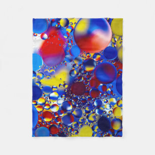 Mehrfarbige Blasen Fleecedecke