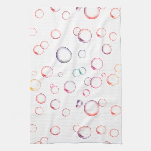 mehrfarbige Blasen Geschirrtuch (Vertikal)
