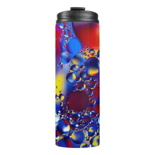 Mehrfarbige Blasen Thermosbecher (Vorderseite)