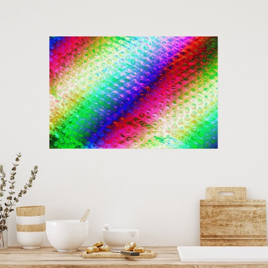 Mehrfarbige Blasenverpackung Poster (Küche)