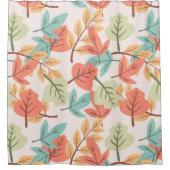 Mehrfarbige Blätter Duschvorhang (Vorderseite)