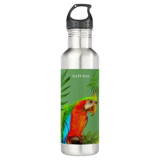 Mehrfarbige Blätter für Bird & Palm Edelstahlflasche (Vorderseite)