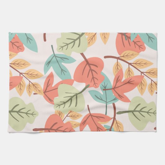 Mehrfarbige Blätter Geschirrtuch (Horizontal)