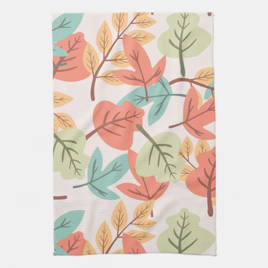 Mehrfarbige Blätter Geschirrtuch (Vertikal)