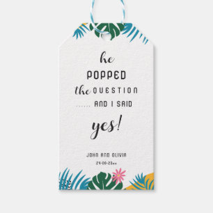 Mehrfarbige Blätter Junggesellinnenabschied Geschenkanhänger